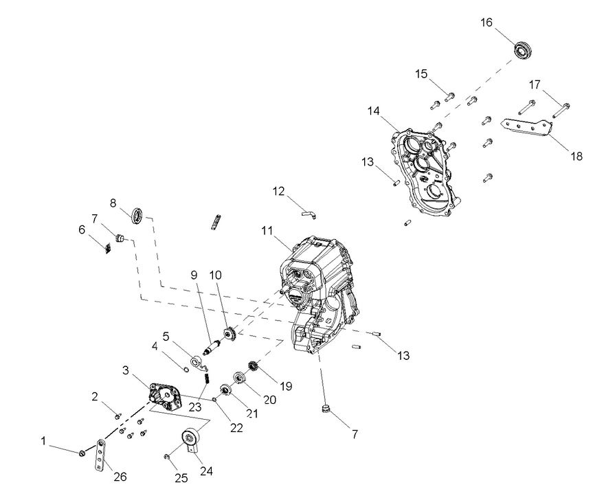 DRIVE TRAIN, MAIN GEARCASE