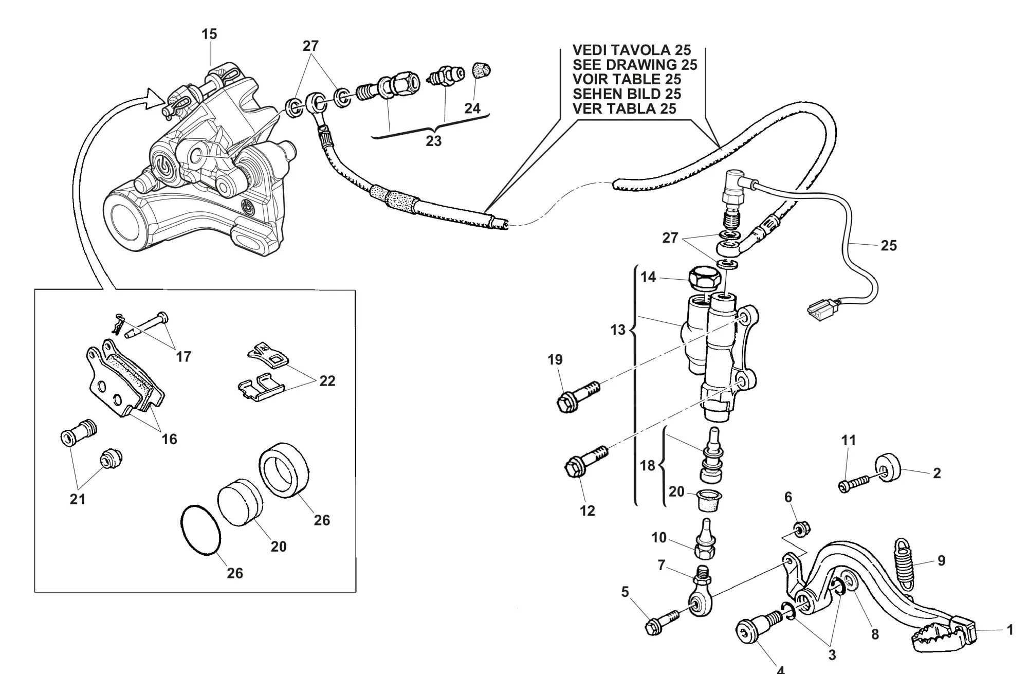 Bremssystem hinten SM 500