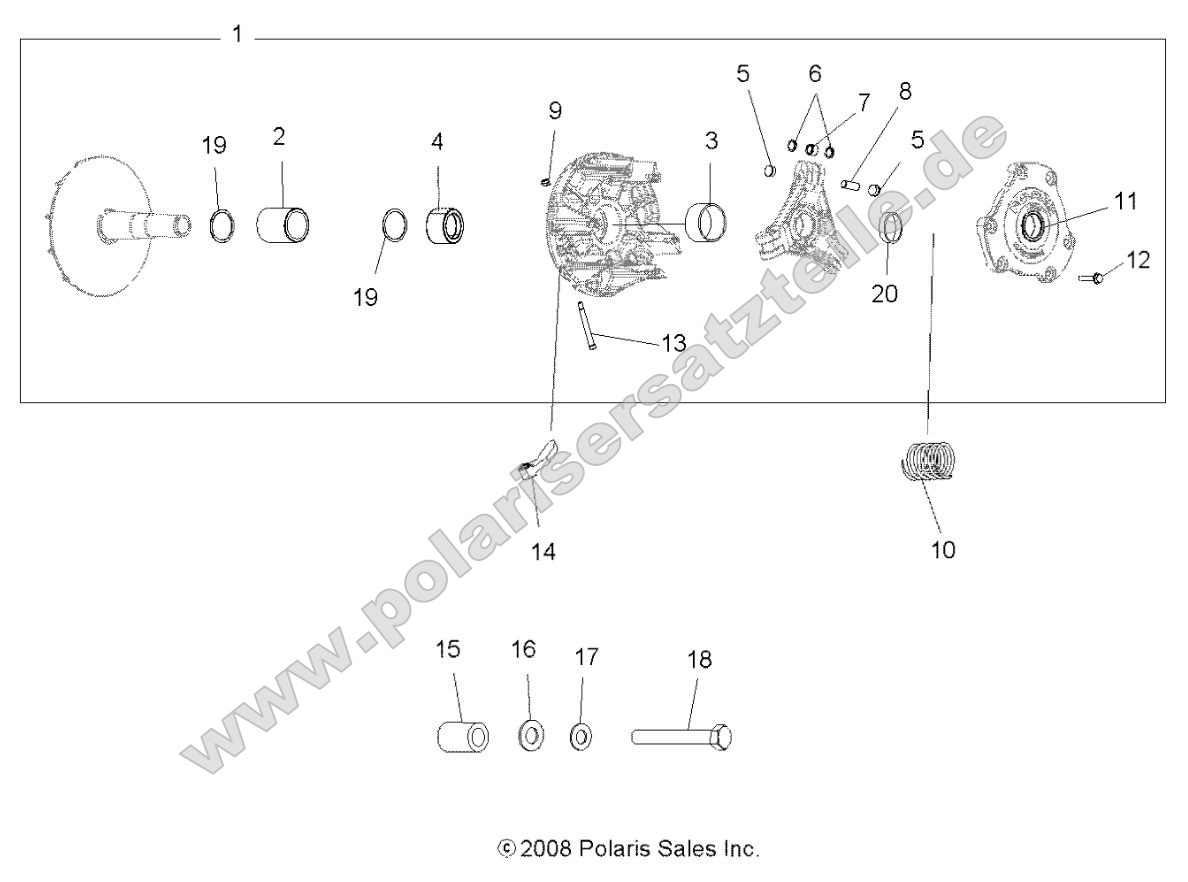 Drive Train, Primary Clutch Drive Train, Primary Clutch