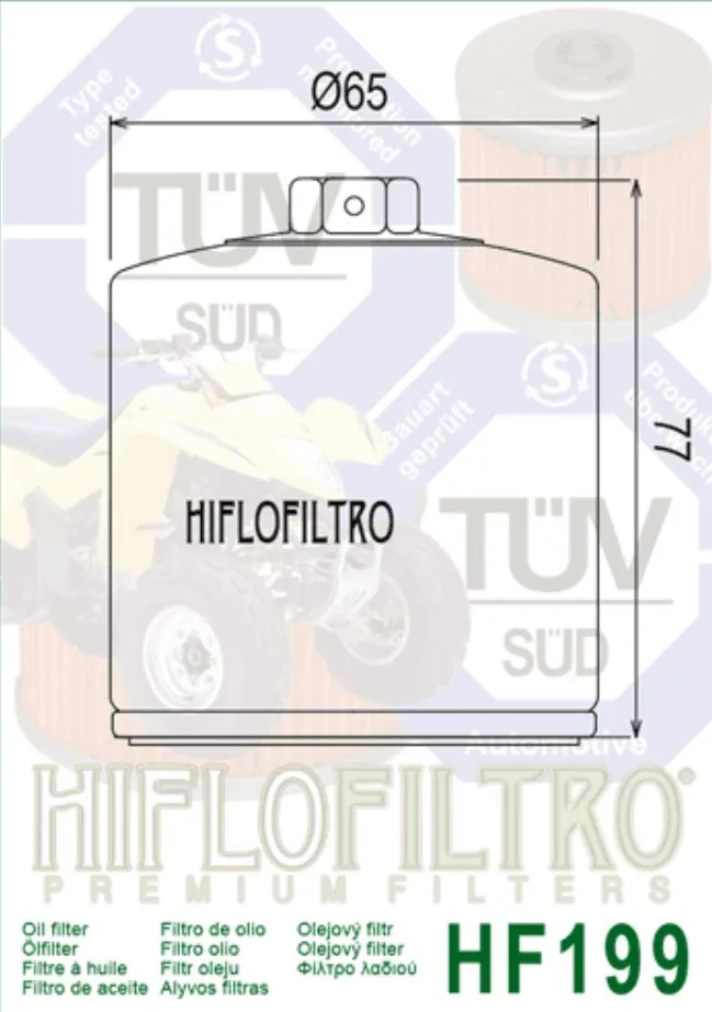 Hiflofiltro_Oelfilter_Hiflo_HF199_Polaris_Sportsman_400_500_550_570_850_1000_Technik Hiflofiltro Ölfilter Hiflo HF199 Polaris Sportsman 400 450 500 550 570 850 1000