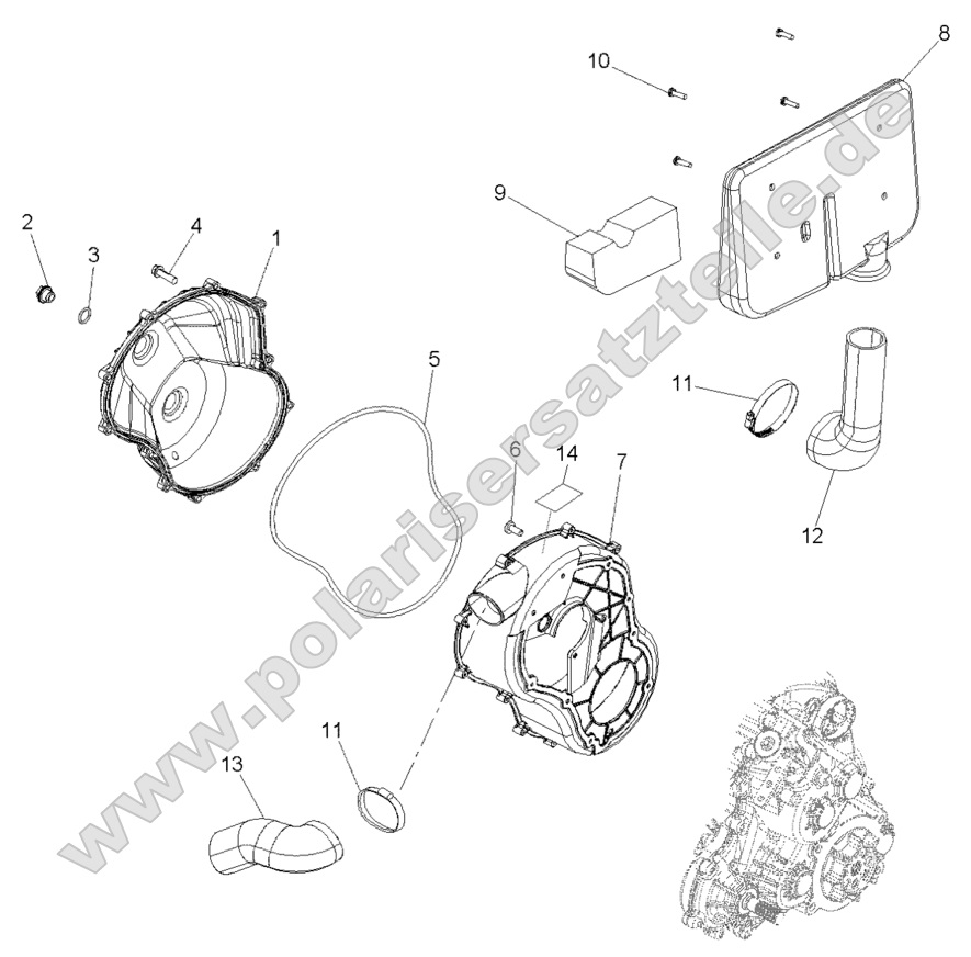 Body, Clutch Cover and Ducting
