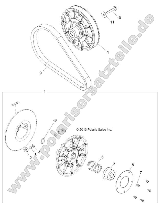 Drive Train, Secondary Clutch