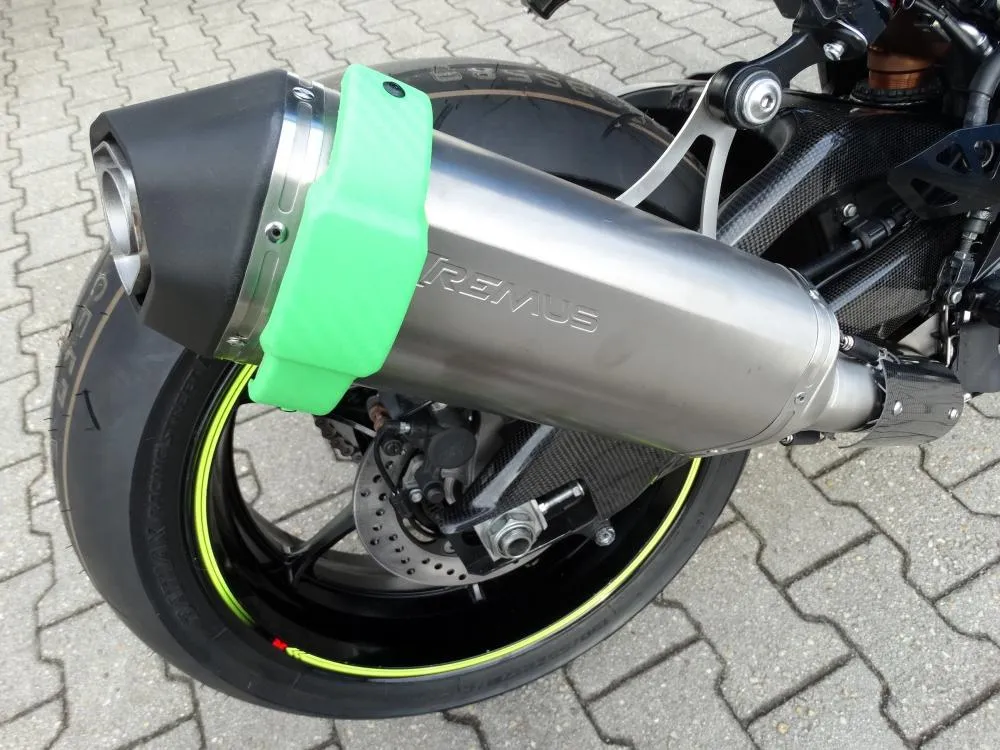 Universal_Racing_Endschalldaempfer_Protektor_hexagonal_gruen_2 Racing Endschalldämpfer Protektor Universal Hexagonal grün