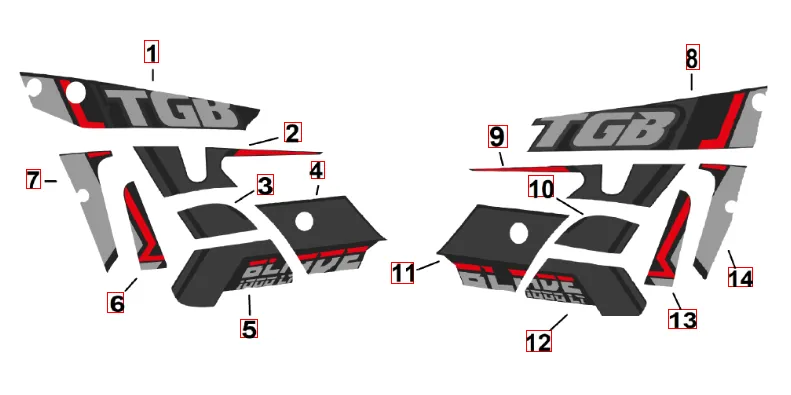 Aufkleber 2 dunkelblau metallic