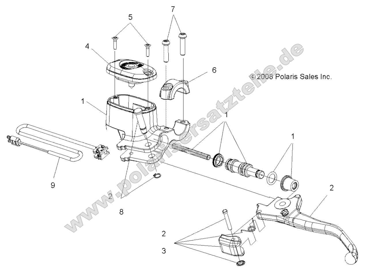 Brakes, Front Brake Lever and Master Cylinder Brakes, Front Brake Lever and Master Cylinder