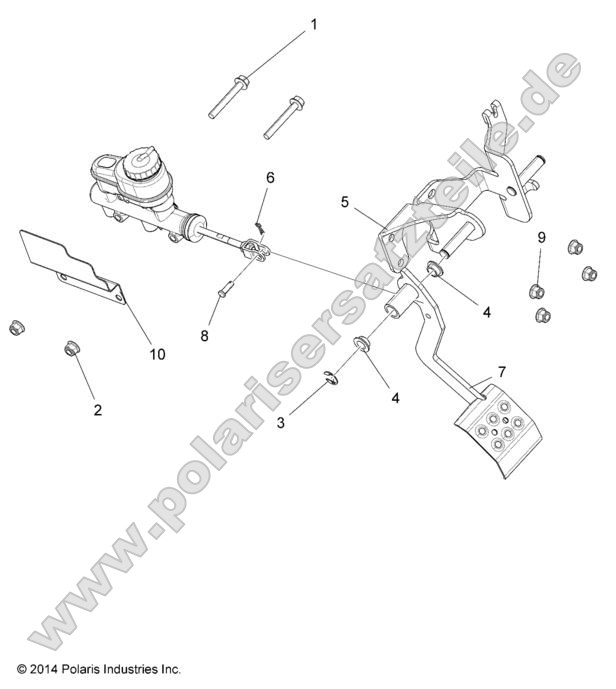 Brakes, Pedal and Master Cylinder Mounting
