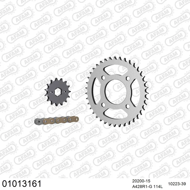 AFAM Kettensatz Stahl 428 R1-G 15x39 - Honda CM 125 T 1981-82 - 01013161