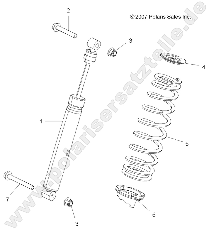 SUSPENSION, SHOCK, REAR SUSPENSION, SHOCK, REAR