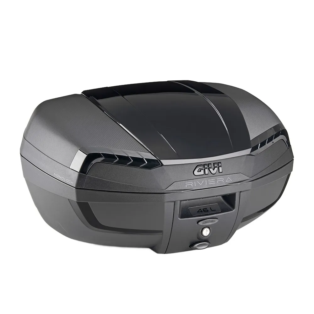 Givi Monolock Topcase E46 NB Riviera Black Edition - 46 Liter - schwarz - inkl. Montagekit