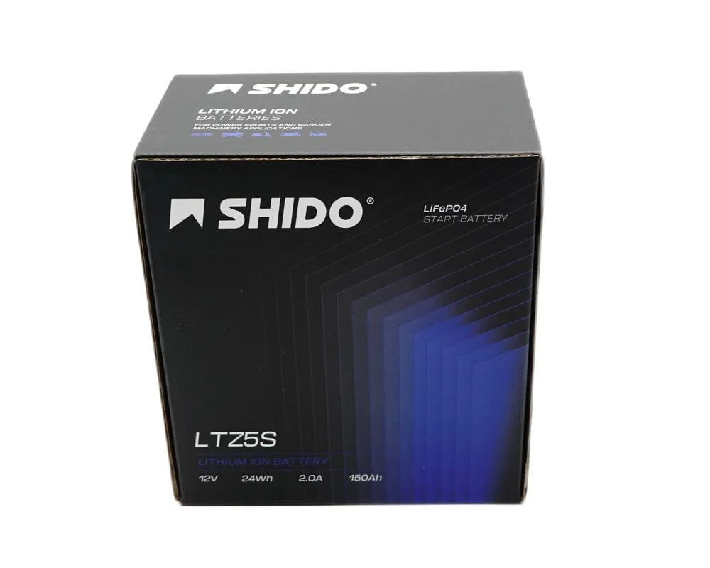 Shido-LTZ5S-Lithium-Ionen-Batterie-12V-LiFePO4-Verpackung Shido LTZ5S Lithium Ionen Batterie 12V LiFePO4 (YTZ5S-BS, YTZ5S)