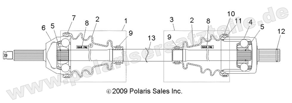 DRIVE TRAIN, FRONT DRIVE SHAFT