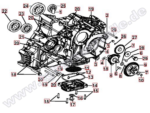 Motorgehäuse rechts