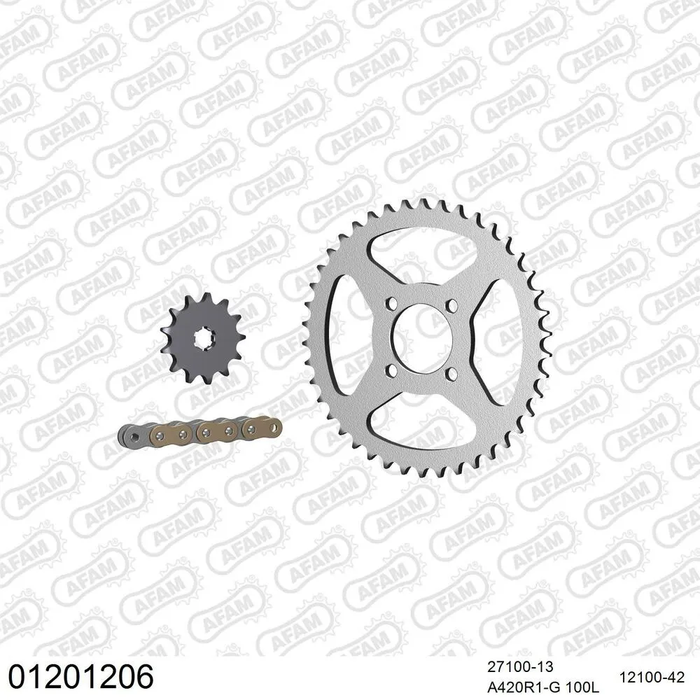 AFAM Kettensatz Stahl 420 R1-G 13x42 - Yamaha RD 50 1978-79 - 01201206