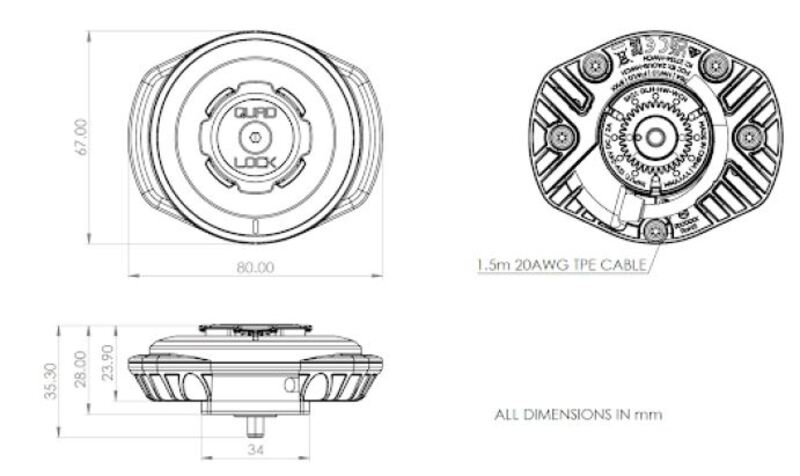 Quad-Lock-MAG-Wetterfester-Drahtlos-Ladekopf-12V-24V-10090-2