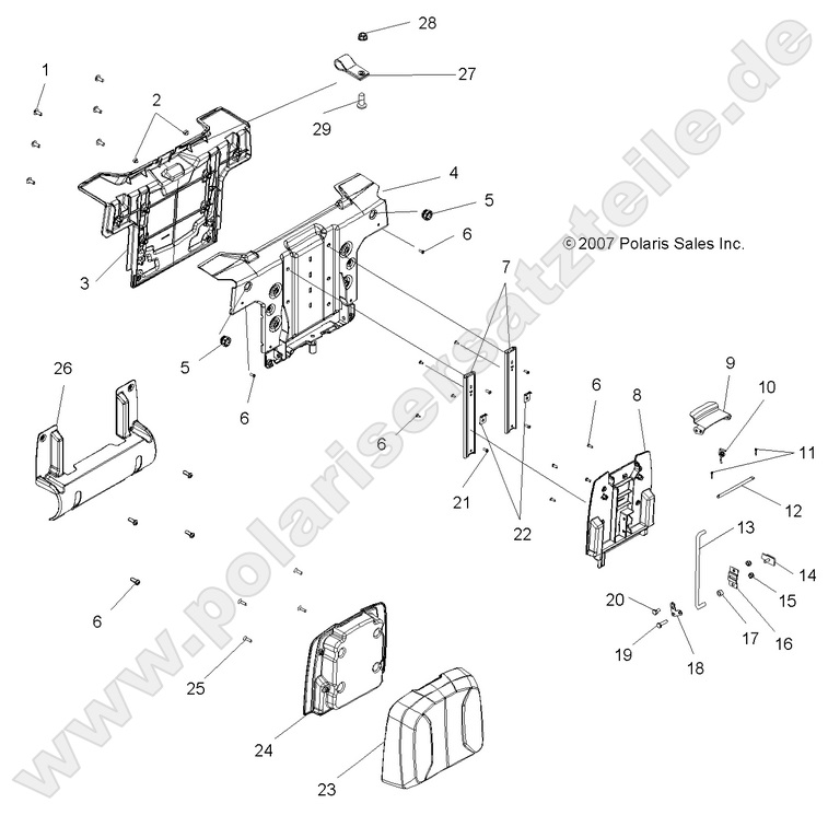 BODY, PASSENGER SEAT BACK BODY, PASSENGER SEAT BACK