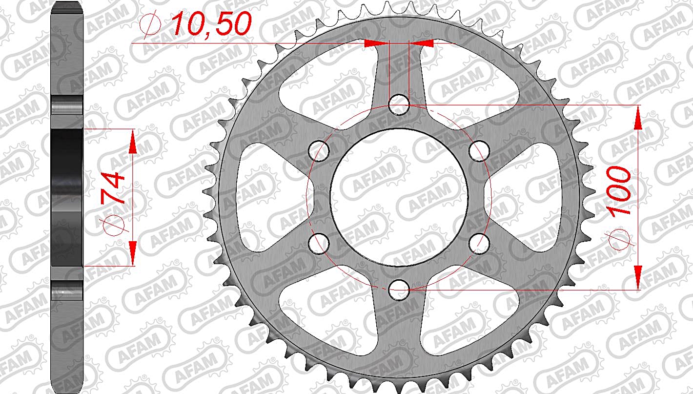 AFAM Kettensatz Stahl 428 XMR-G 15x51 - Hyosung GV 125 S Aquila Bobber 2019-20