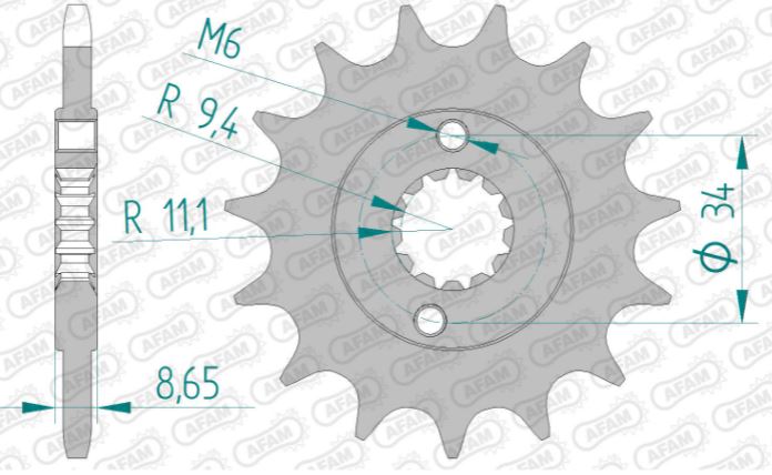 AFAM Kettensatz Stahl 520 XRR3-G 15x45 - KTM 390 Adventure 2020-21