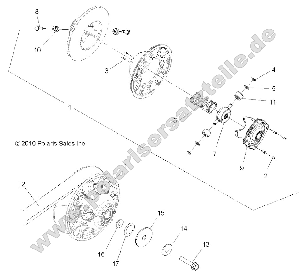 Drive Train, Secondary Clutch Drive Train, Secondary Clutch