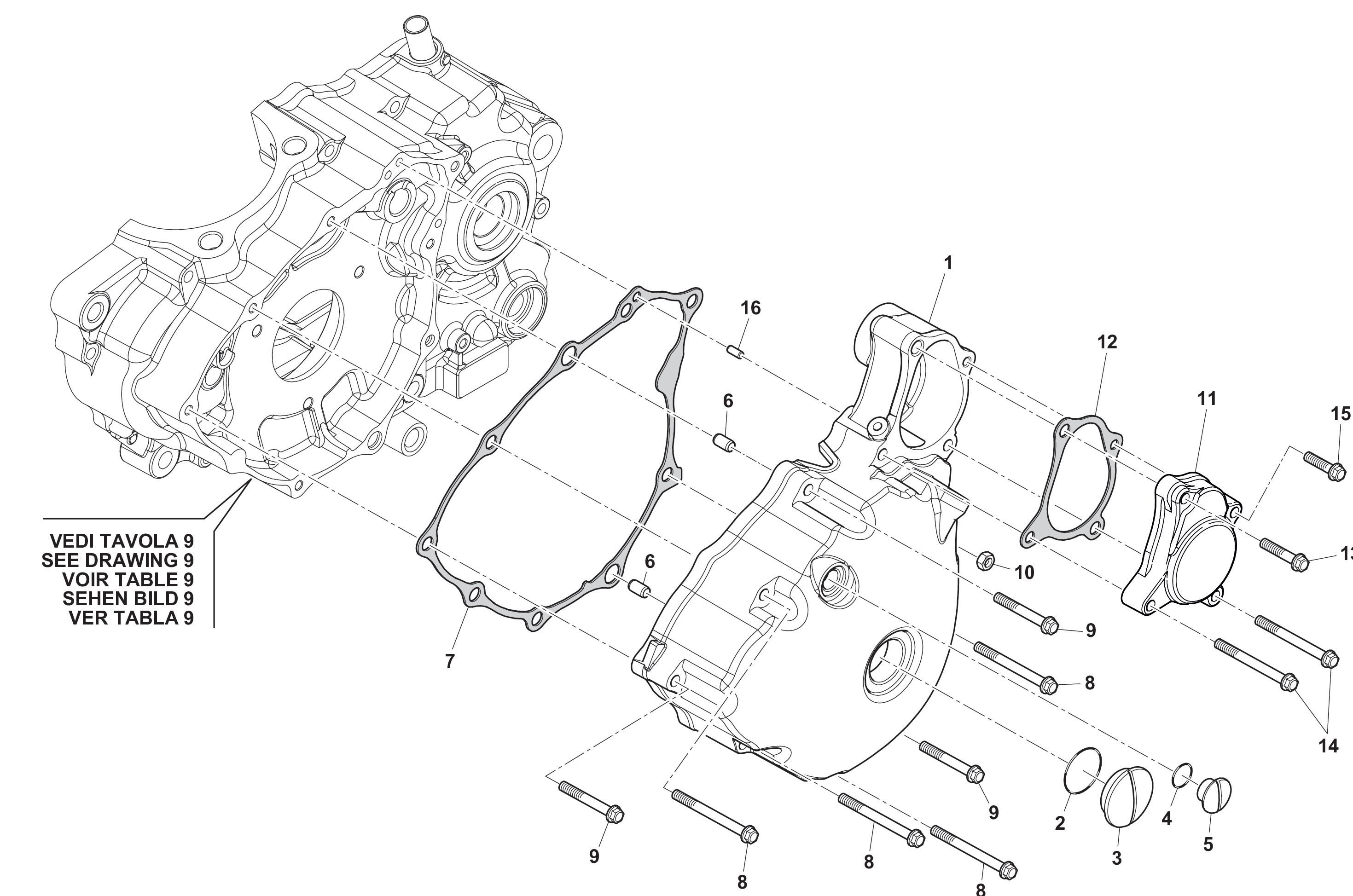 Motordeckel links Motordeckel links