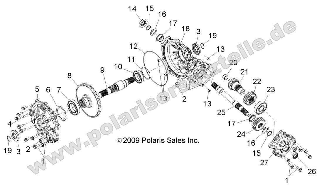 DRIVE TRAIN, MID GEARCASE