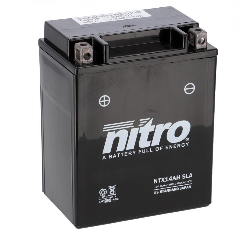 Nitro_NTX14AH_SLA_GEL_AGM_Batterie_12V_12AH___Einbaufertig Nitro NTX14AH SLA GEL AGM Batterie 12V 12AH - Einbaufertig (YTX14AH-BS YB14A-A2)