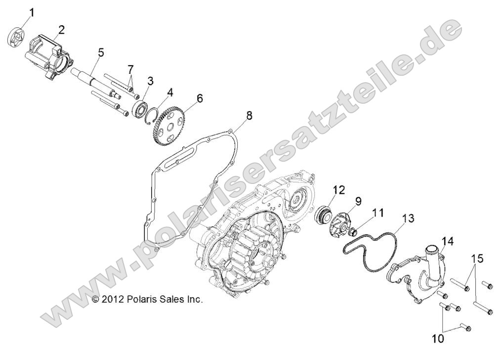 Engine, Oil Pump and Water Pump