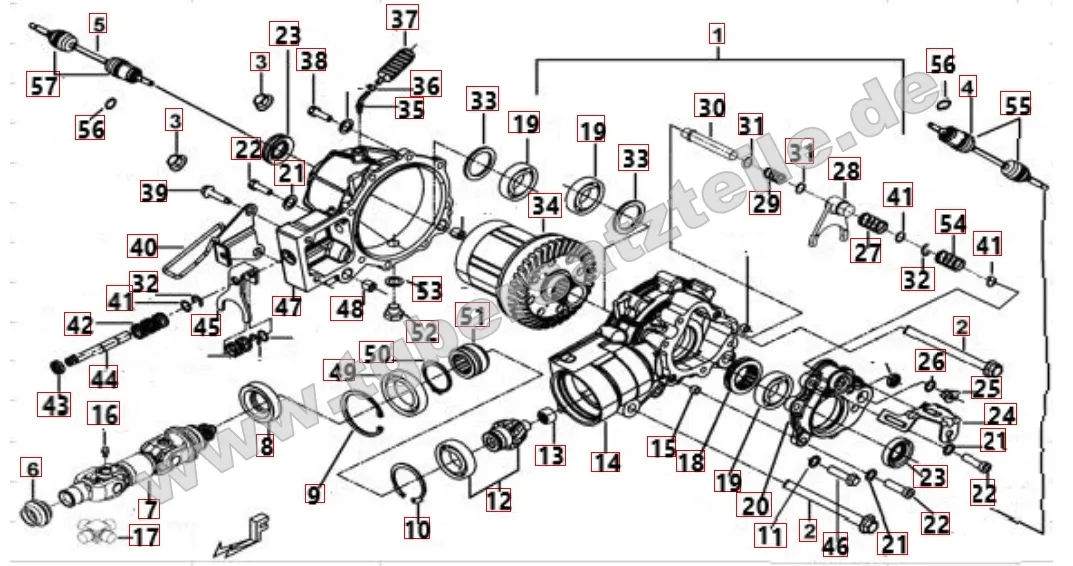 Differenzial vorne Differenzial vorne