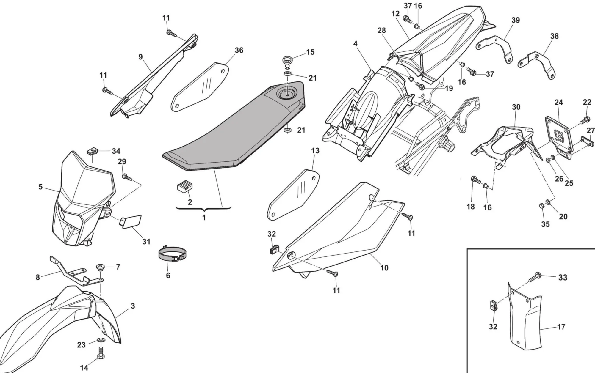 Verkleidung - Sitzbank