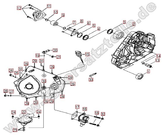 Wasserpumpe - Tachoantrieb