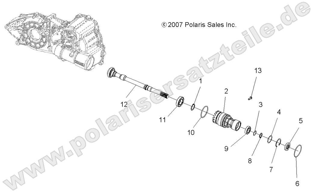 DRIVE TRAIN, GEARCASE FRONT OUTPUT SHAFT DRIVE TRAIN, GEARCASE FRONT OUTPUT SHAFT