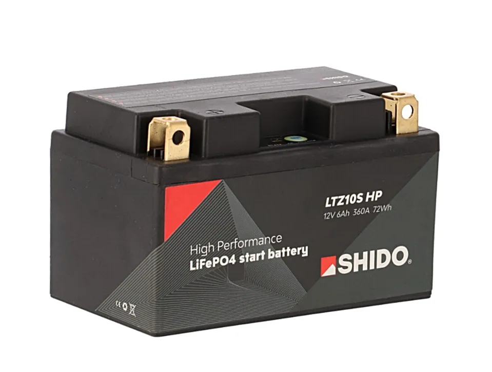 Shido LTZ10S HP Lithium Ionen Batterie 12V LiFePO4 (YTZ10S, TTZ10S)