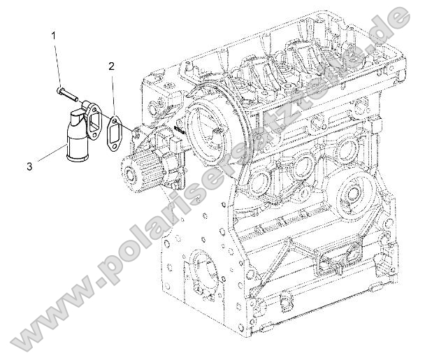 Engine, Water Inlet Flange