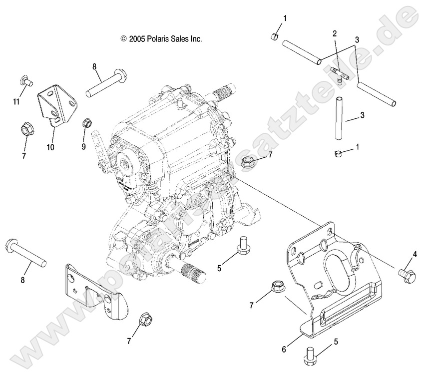 DRIVE TRAIN, MAIN GEARCASE MOUNTING