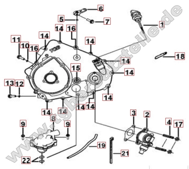 Motorgehäuseabdeckung 2