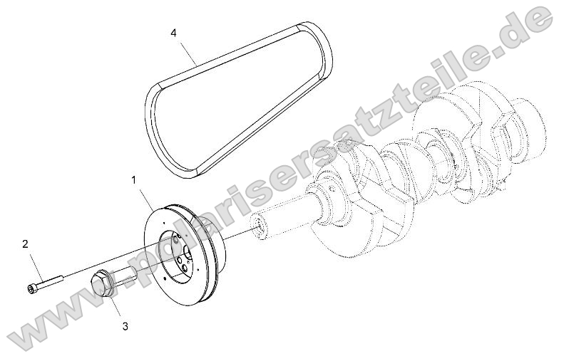 Engine, Drive Pulley and Drive Belt Engine, Drive Pulley and Drive Belt
