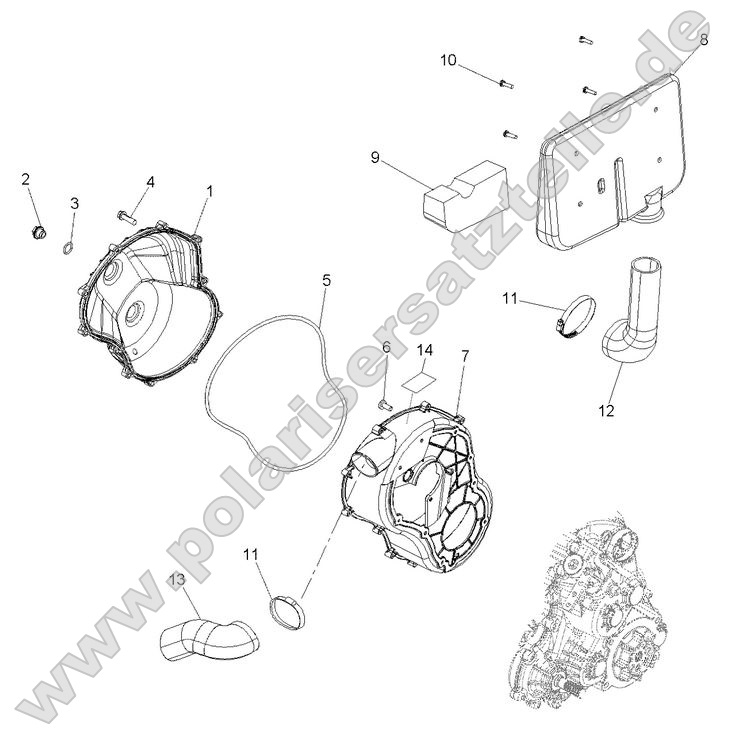 Body, Clutch Cover and Ducting