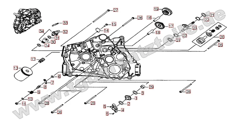 Motorgehäuse links (1) Motorgehäuse links (1)