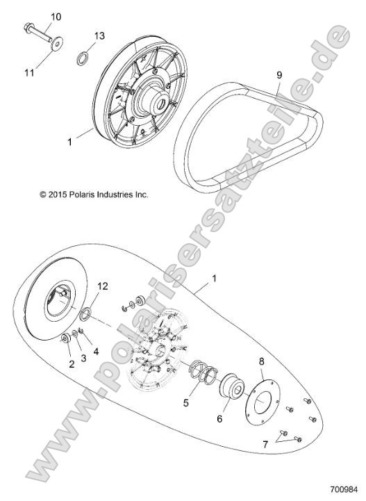 Drive Train, Secondary Clutch