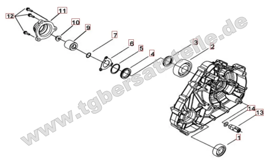 Motorgehäuseabdeckung links 1
