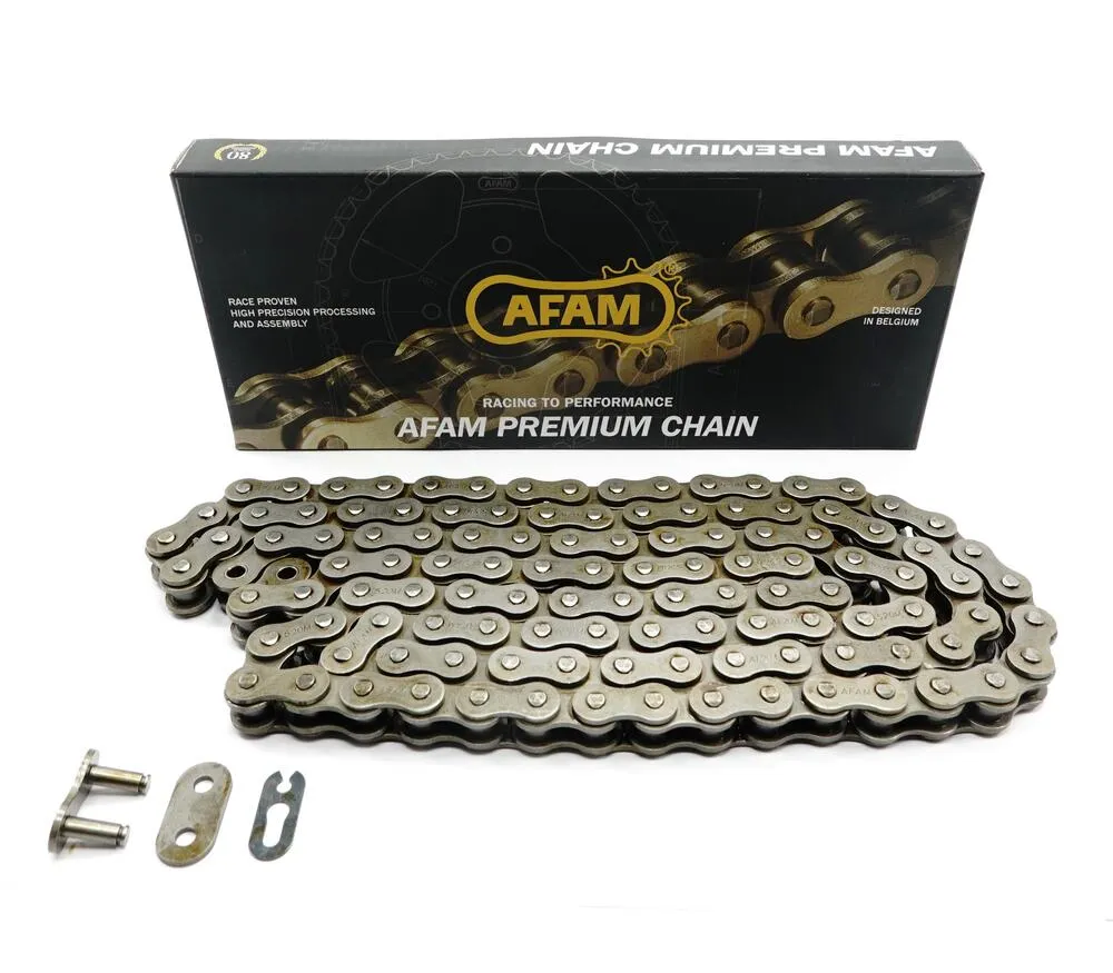 AFAM_Kette_520M_Stahl___Clip_Schloss___Enduro_Strasse_2 AFAM Kette 520M Stahl - 118 Glieder - Clip Schloss - Enduro / Straße
