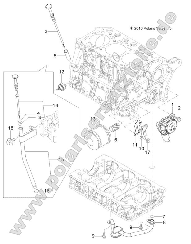 Engine, Oil System and Dipstick