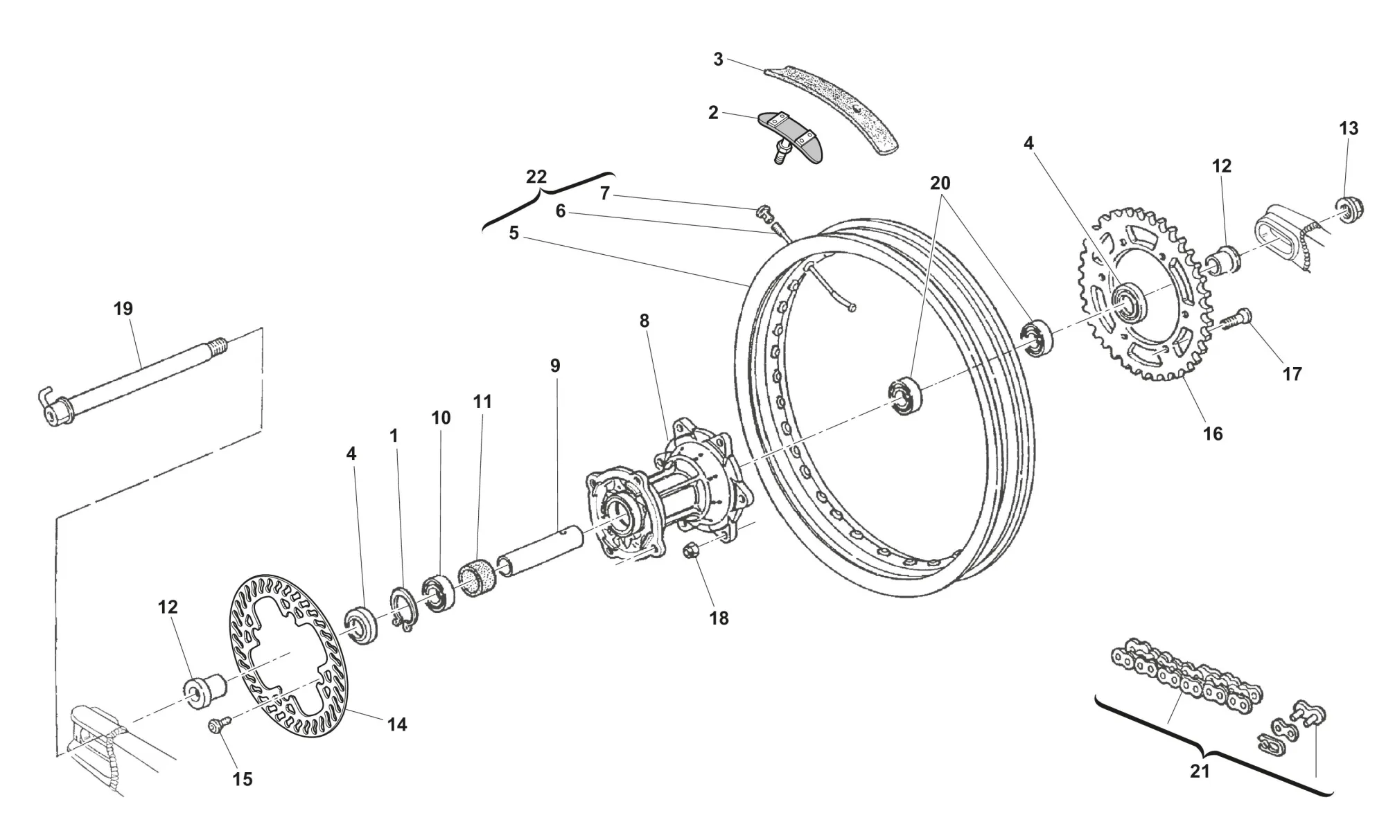 Hinterrad RS 300 / 500