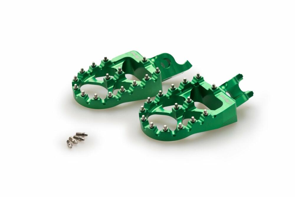 PUIG FUSSRASTEN SET MOD. OFF-ROAD KAWASAKI C/GRUN - 20557V