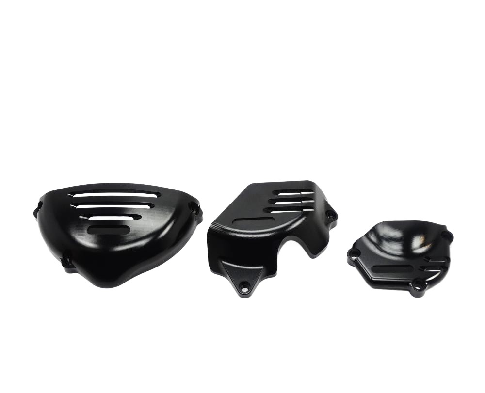 TMP Custom Motordeckelschutz Set schwarz - Kawasaki Z900 RS 2018- TMP Custom Motordeckelschutz Set schwarz - Kawasaki Z900 RS 2018-