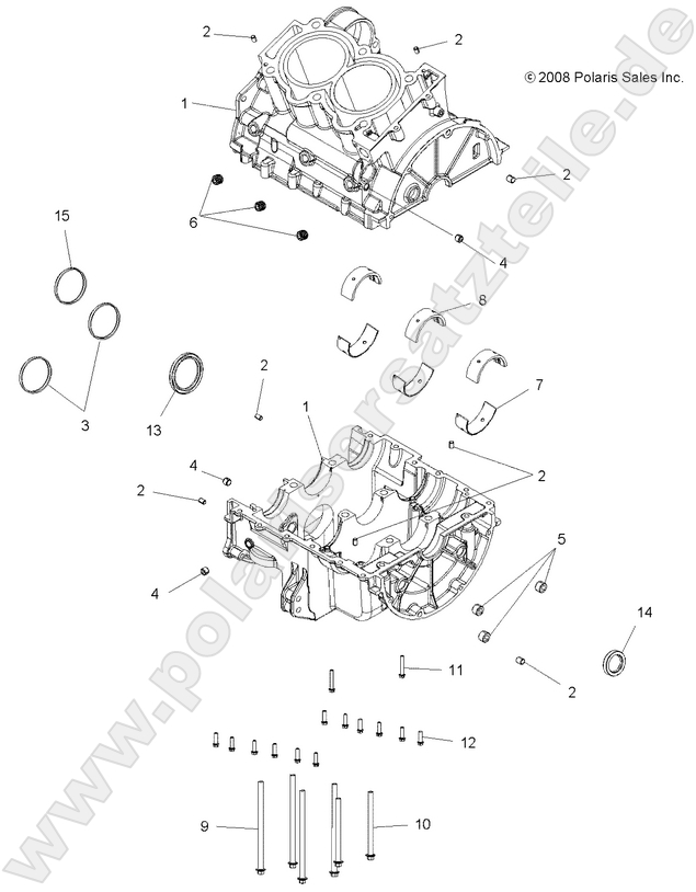 ENGINE, CRANKCASE ENGINE, CRANKCASE