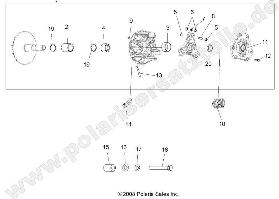 DRIVE TRAIN, PRIMARY CLUTCH DRIVE TRAIN, PRIMARY CLUTCH