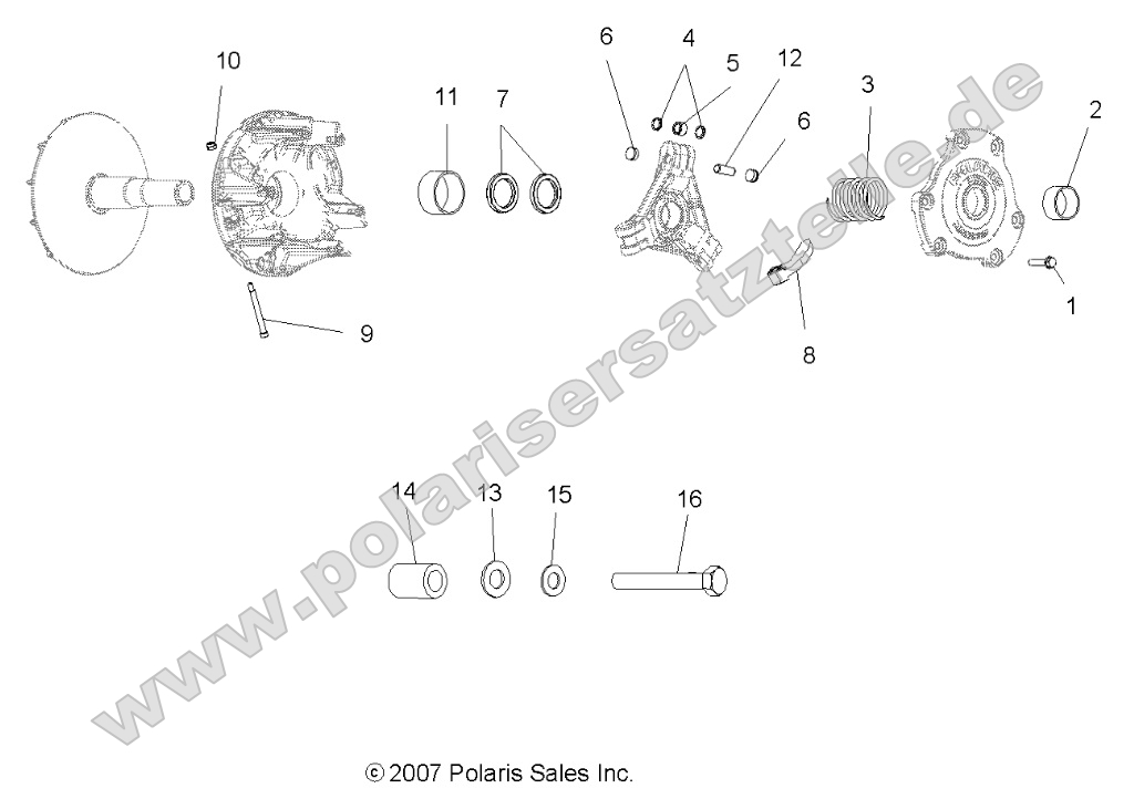 Drive Train, Primary Clutch Drive Train, Primary Clutch