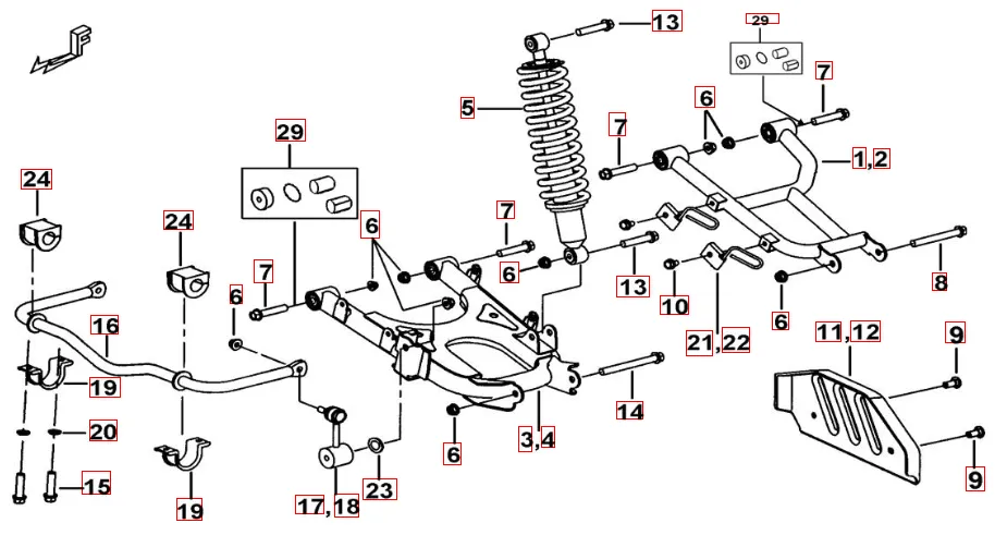 Federbein hinten Federbein hinten