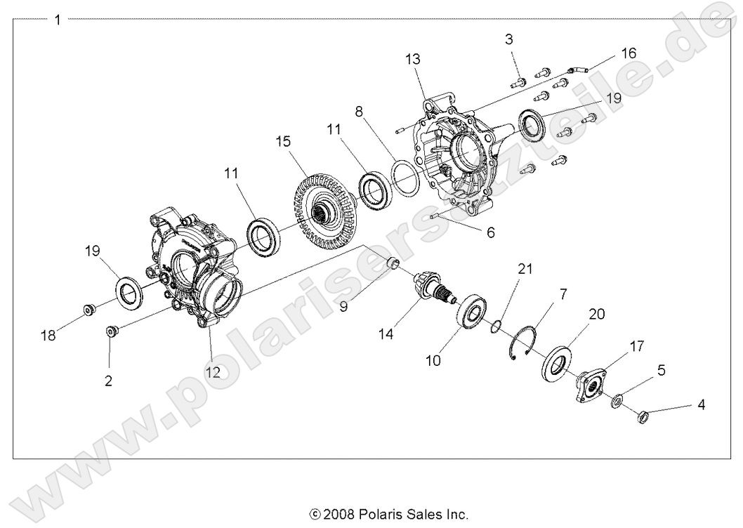 DRIVE TRAIN, REAR GEARCASE INTERNALS