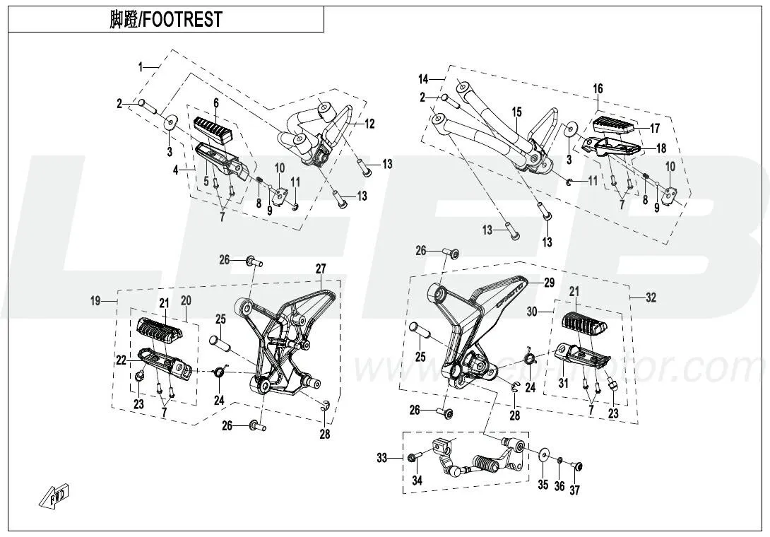 Fußraster Fußraster